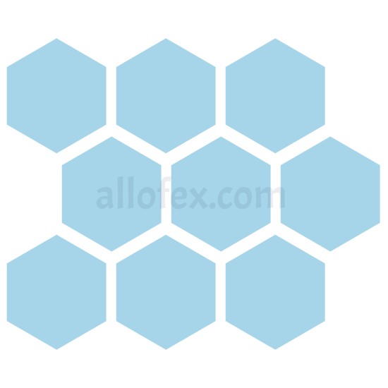 10X11,6 MACARON BLUE HEXAGON MESH